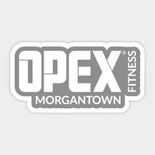 White Logo OPEX Design! Sticker